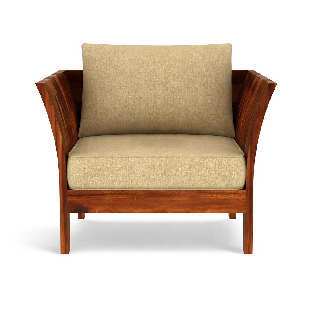 Artisana Wooden Sofa Set in 3+1+1 Seating