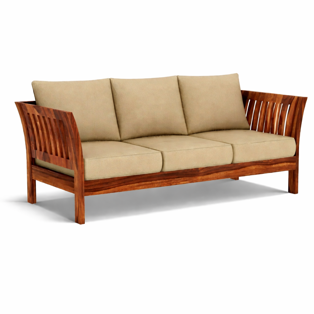 Artisana Wooden Sofa Set in 3+1+1 Seating