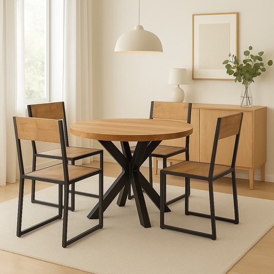 Surrey Round Dining Table With 4 Seater Chair