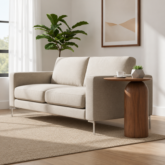 Acacia Wood Side Table Big