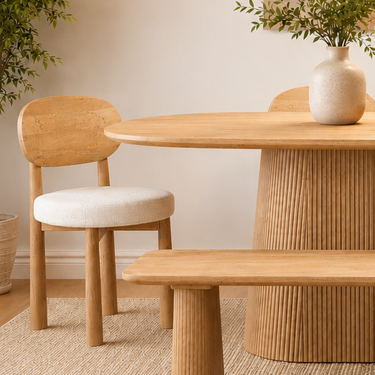Austin Solid Wood Dining Table With 8 Seater Chair