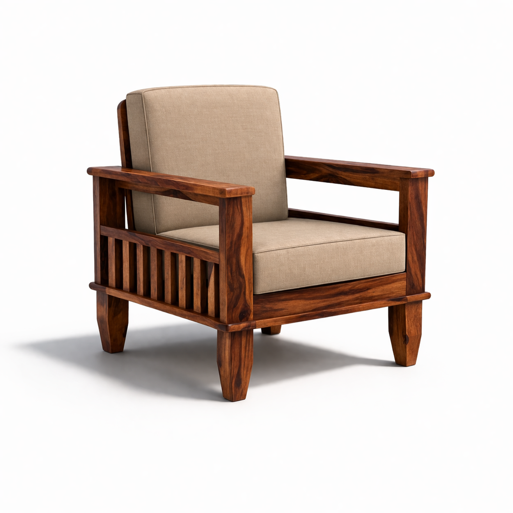 Woodvera Sofa Set in 3+1+1 Seating