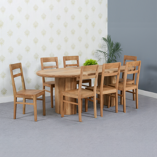 Rajsamand Furniture Wooden Dining Table With 6 Seater Chair