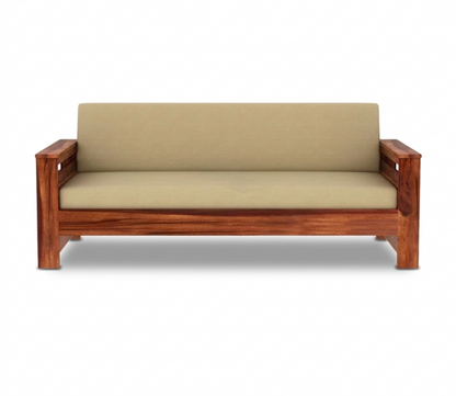 Traditional Sattled Arm Wooden Sofa Set  in 3+1+1 Seating