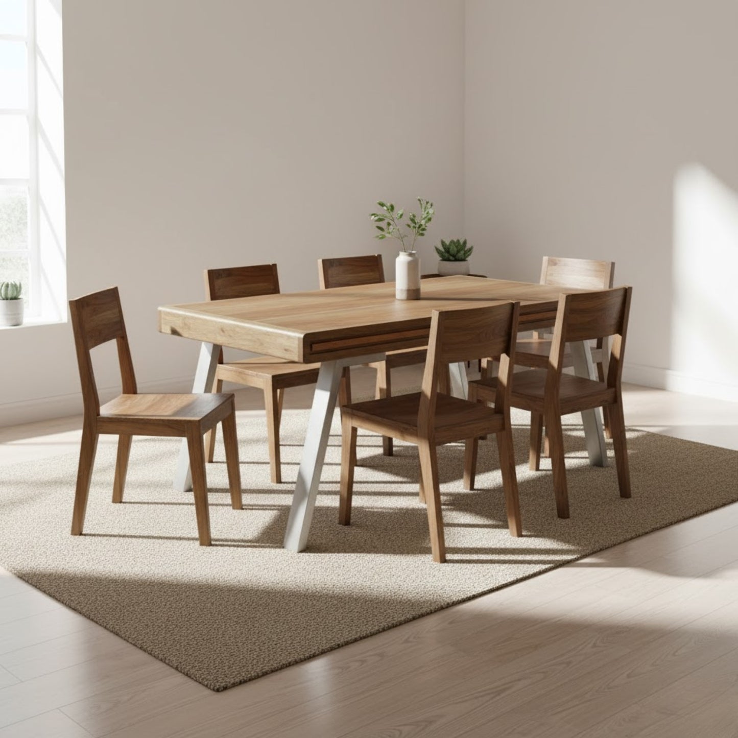 Jodhpur Jewel Large Dining Table With 6 Seater Chair