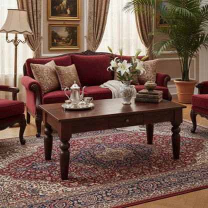 Maharaja Dark Coffee Table With 1 Drawer