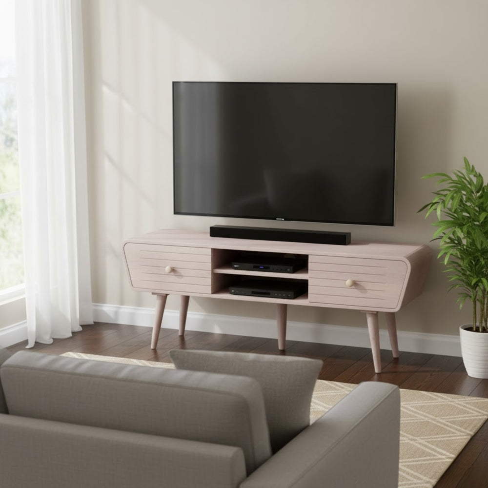 Stylish Gray 4 Drawer TV Board