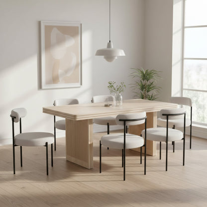 Casablanca Carved Dining Table With 6 Seater Chair