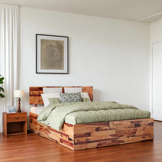 Wood Aura Bed With Storage