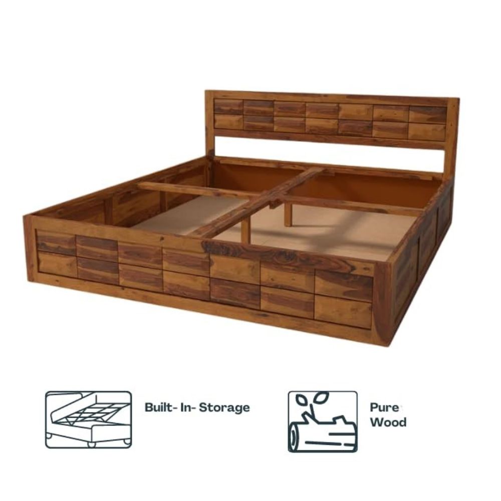 Timber Nest Wood Bed With Storage