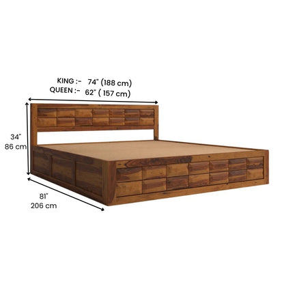Timber Nest Wood Bed With Storage