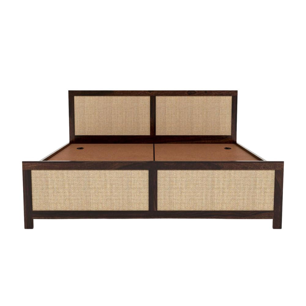Rustic Charm Wood Bed With Storage