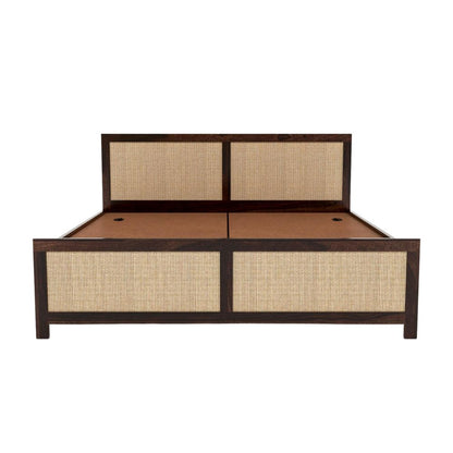 Rustic Charm Wood Bed With Storage
