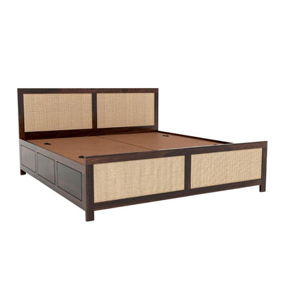 Rustic Charm Wood Bed With Storage