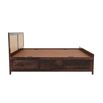 Rustic Charm Wood Bed With Storage