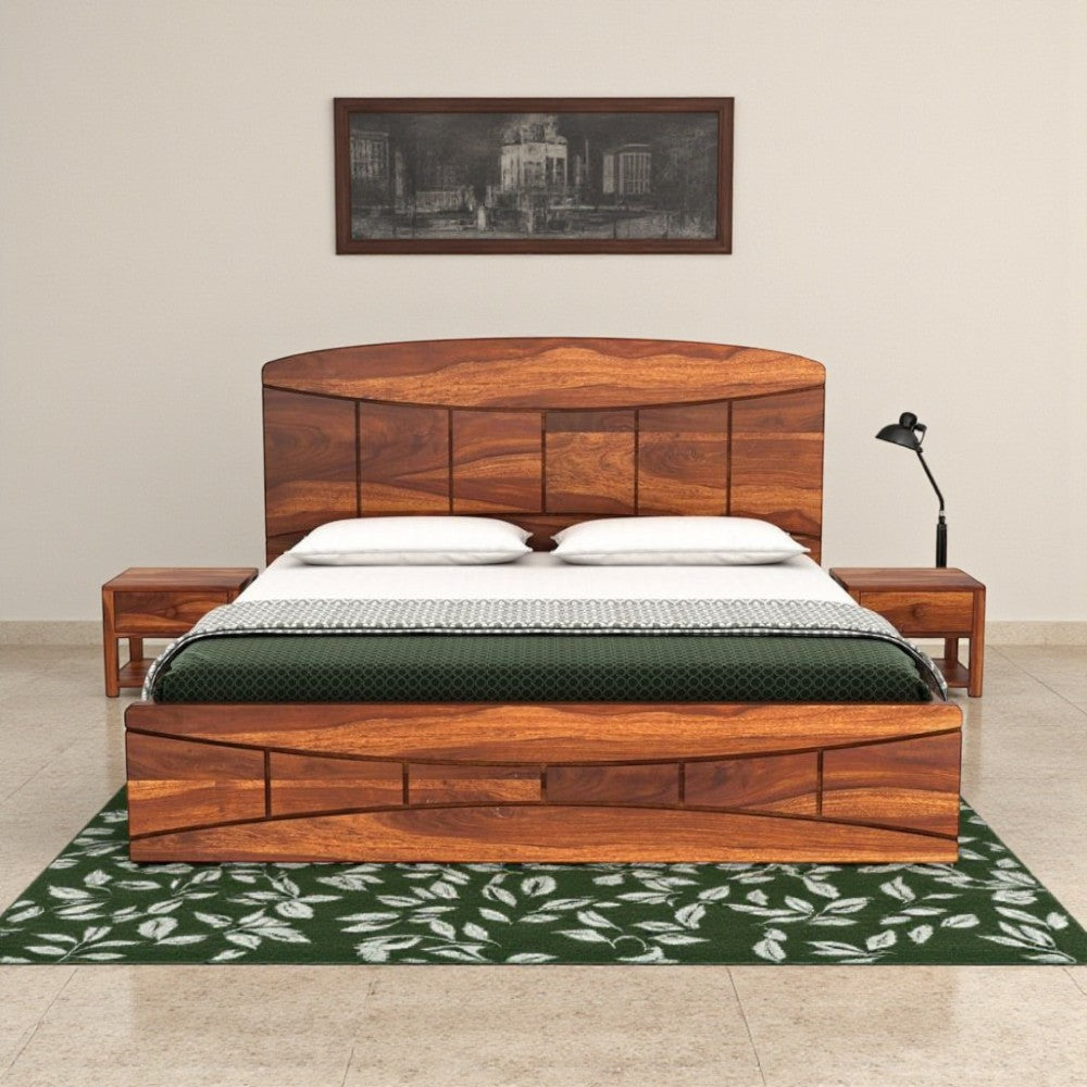 Livo Wood Wood Bed With Storage