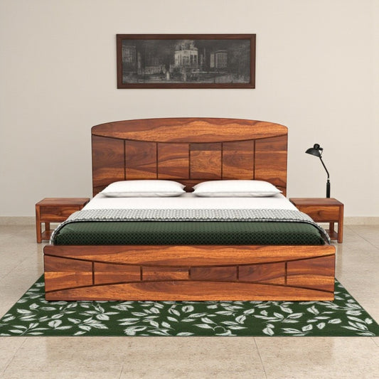 Livo Wood Wood Bed With Storage