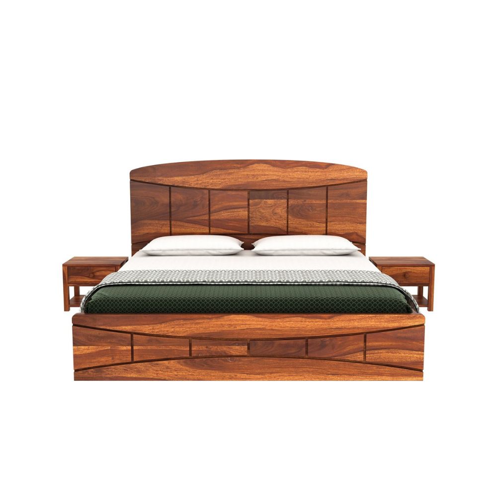 Livo Wood Wood Bed With Storage