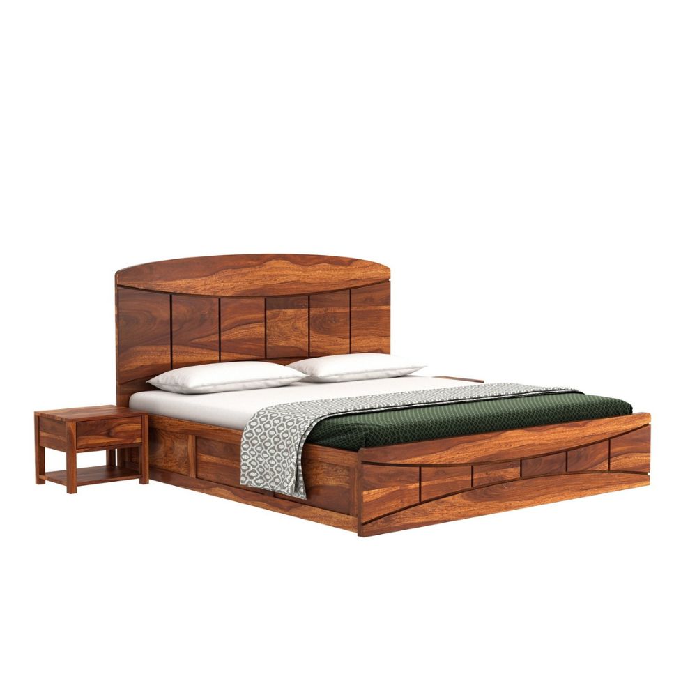 Livo Wood Wood Bed With Storage