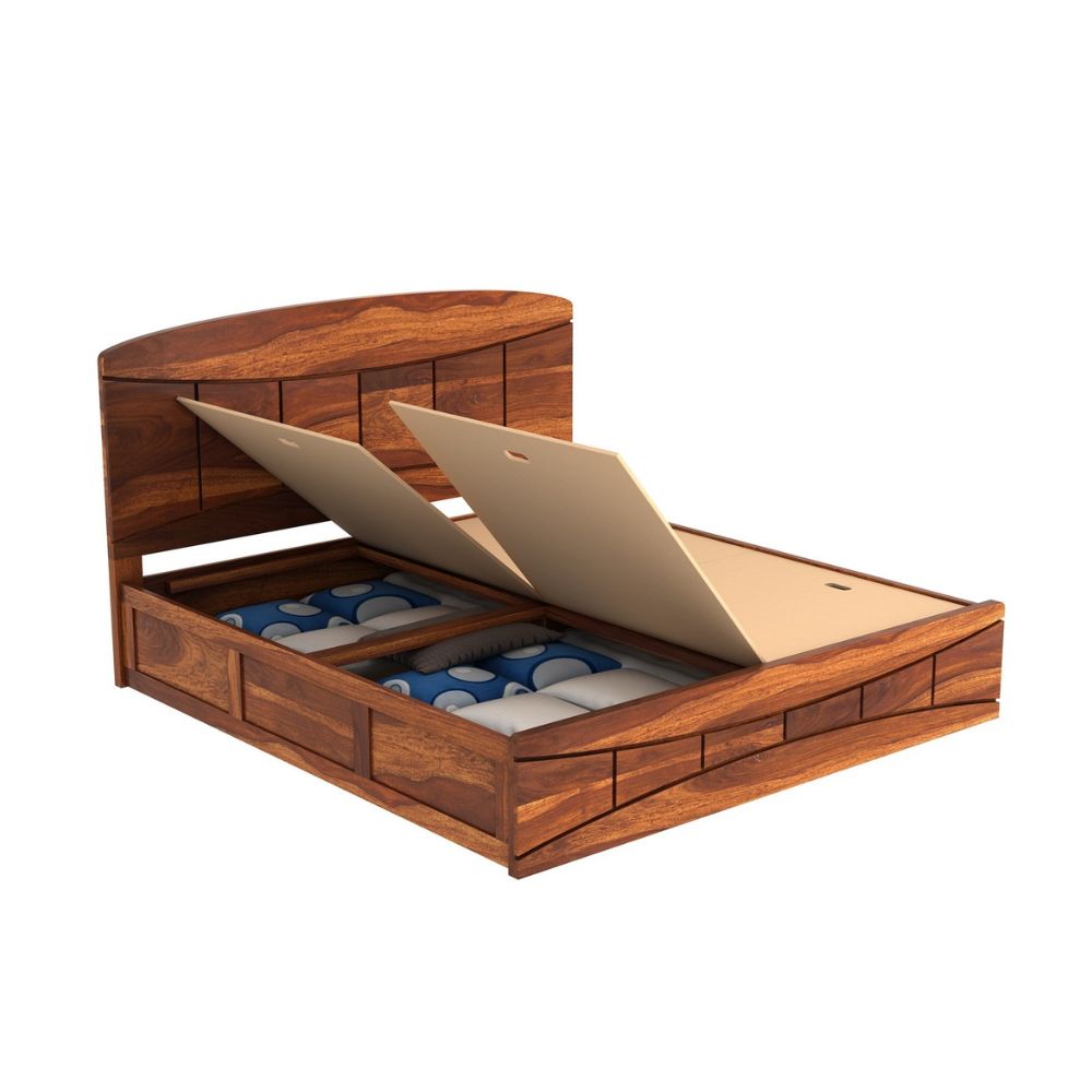 Livo Wood Wood Bed With Storage