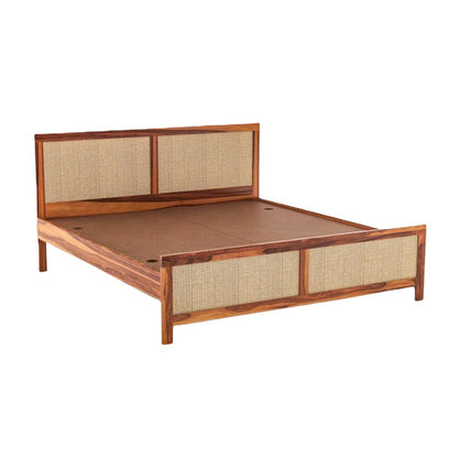 Loom Cane Wood Bed Without Storage