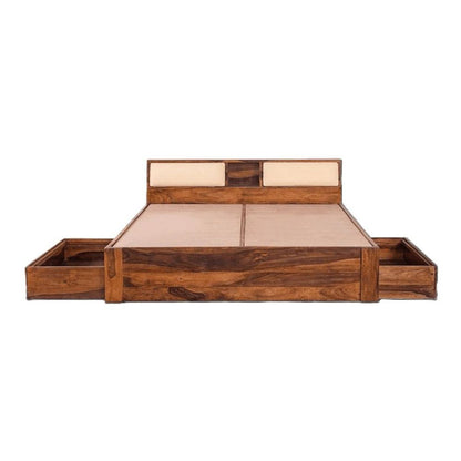 Urban Oak Wood Bed With Storage