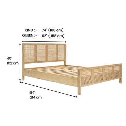 Grain Glow Wood Bed Without Storage