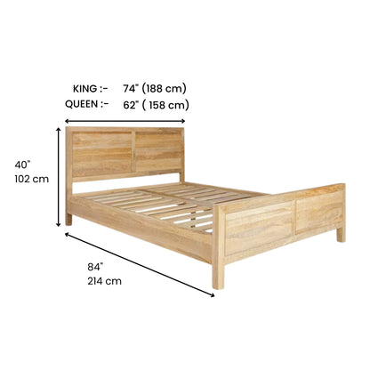Rustivio Wood Bed Without Storage
