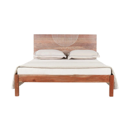 Solid Acacia Wood King Bed Featuring Natural Finish, Strong Construction & Refined Craftsmanship – Perfect for Modern Bedrooms