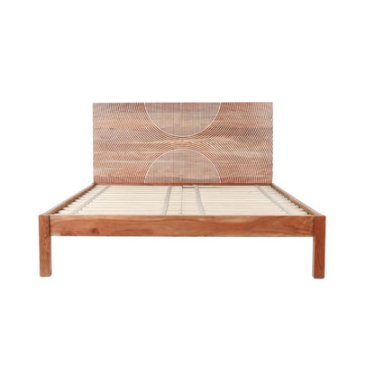 Solid Acacia Wood King Bed Featuring Natural Finish, Strong Construction & Refined Craftsmanship – Perfect for Modern Bedrooms