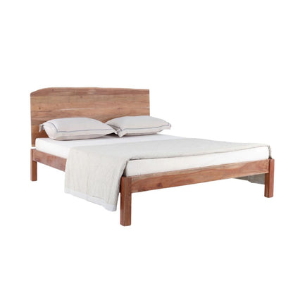 Premium Queen Size Bed Crafted from Solid Acacia Wood & High-Quality Plywood – Natural Finish, Sturdy Frame & Timeless Design for Bedroom