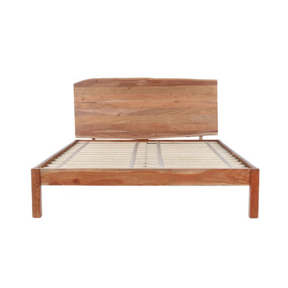Premium Queen Size Bed Crafted from Solid Acacia Wood & High-Quality Plywood – Natural Finish, Sturdy Frame & Timeless Design for Bedroom
