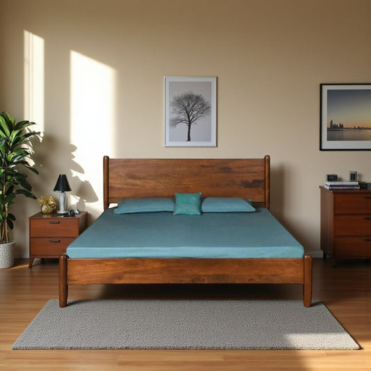Solid Acacia Wood Bed Frame – Luxury & Durability