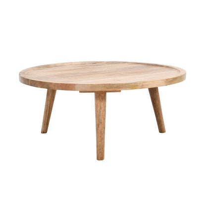 Marlow Light Mango Wood Round Low Coffee Table