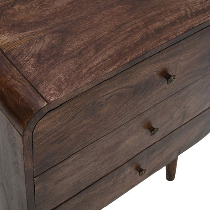 Franklin Dark Mango Wood Chest Of 3 Drawers