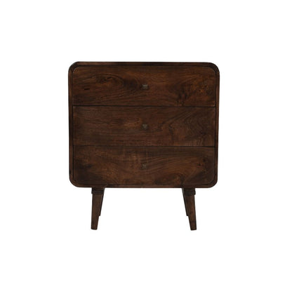 Franklin Dark Mango Wood Chest Of 3 Drawers