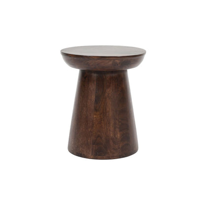 Natural Solid Dark Mango Wood Side Table