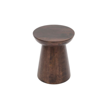 Natural Solid Dark Mango Wood Side Table