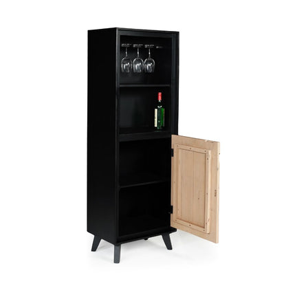 Solid Mango Wood Bar Counter Black