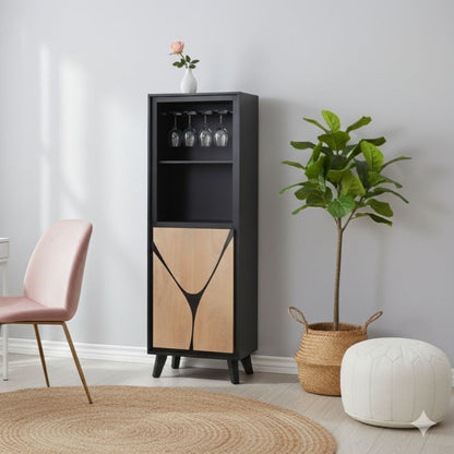 Solid Mango Wood Bar Counter Black