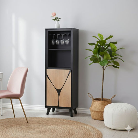 Solid Mango Wood Bar Counter Black