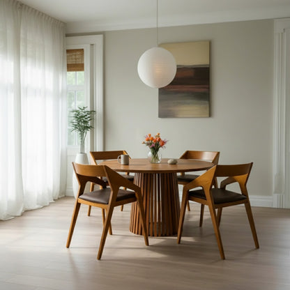 Amsterdam Round Dining Table With 4 Seater Chair