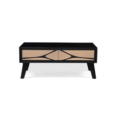 Solid Mango Wood Coffee Table Black