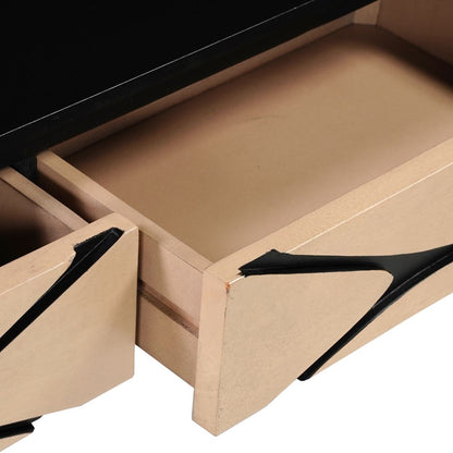 Solid Mango Wood Coffee Table Black