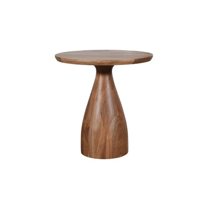 Acacia Wood Round Side Table Small