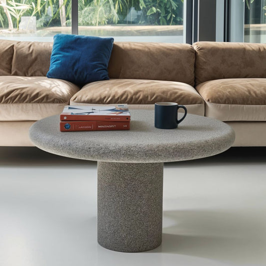 Engineered Wood & Concrete Coffee Table-Grey