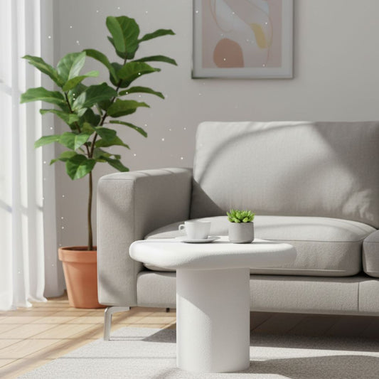 Udaipur Pentagon Coffee Table (White)