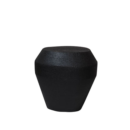 Engineered Wood & Concrete Side Table - Black