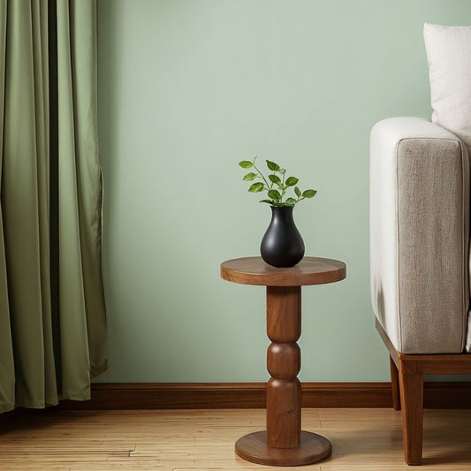 Jaipur Acacia Wood Freestanding Side Table