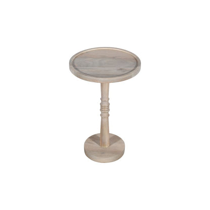 Mango Wood End Table-Oak White